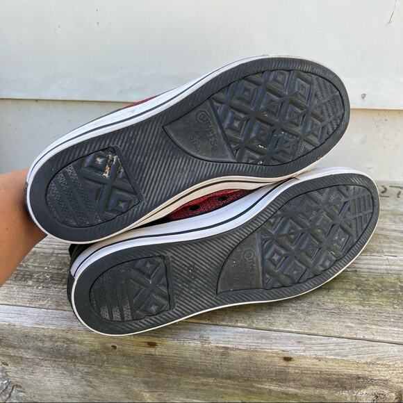 Converse all Star Syde Street Woven High Top Sneakers Maroon - Picture 5 of 7